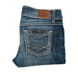 BKE Buckle Sabrina Bootcut Jeans Women's‎ Size 30 Short (Actual 35X30) Bling